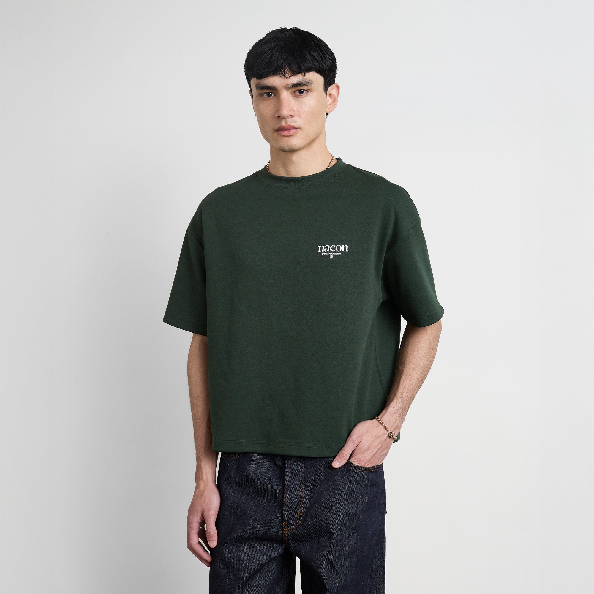 Emblem Heavyweight Tee — Pine