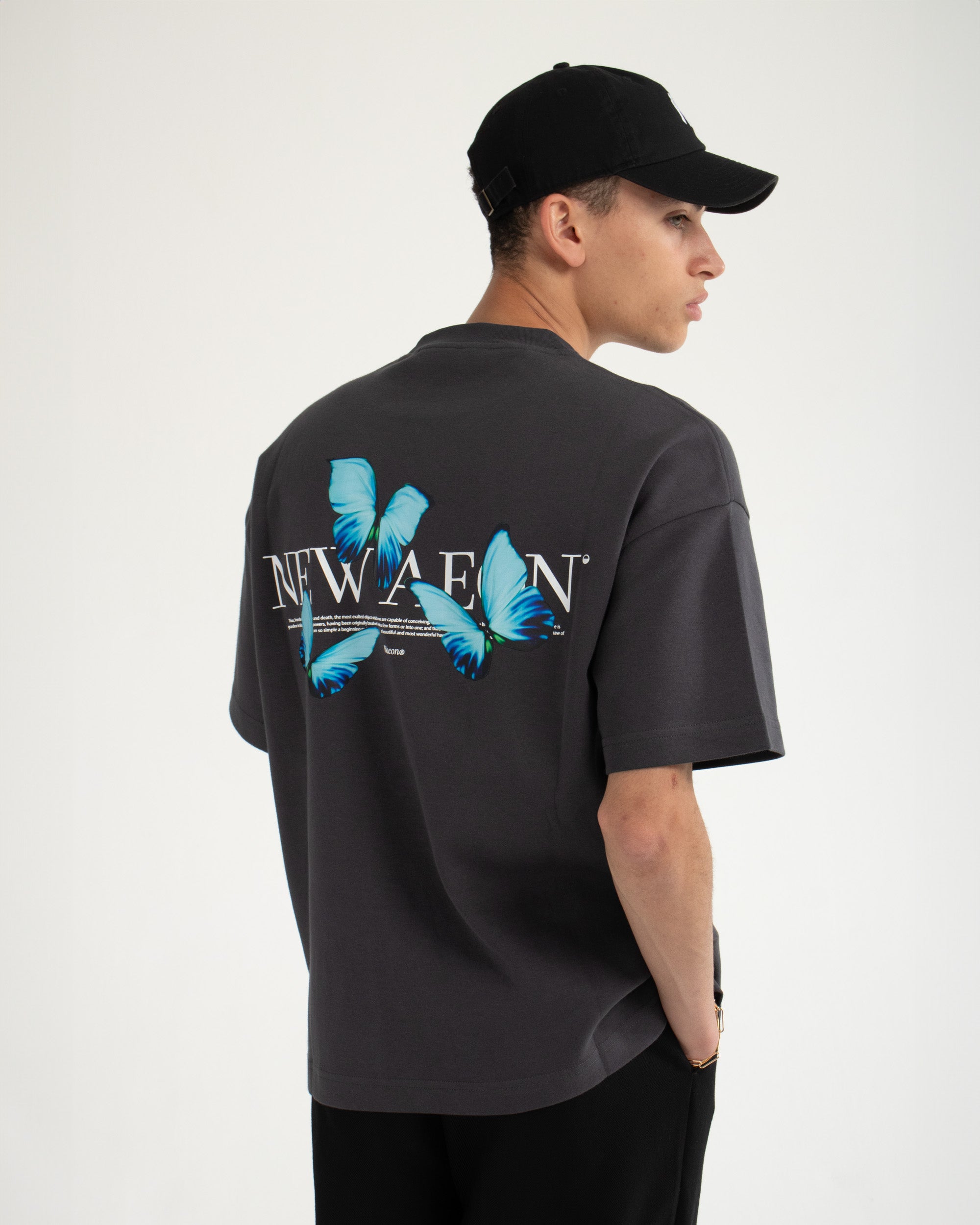 Wings Heavyweight Tee — Basalt